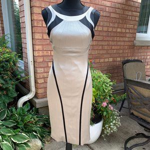 Super flattering evening dress.